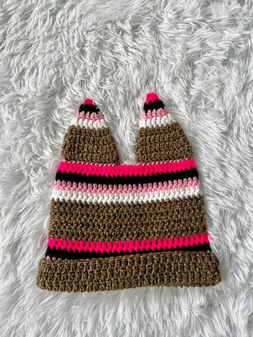 CHEETAH BABE BUNNY EAR BEANIE